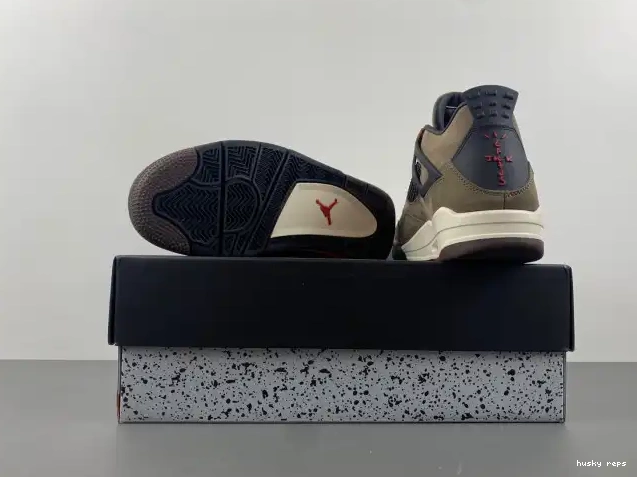 Rep Husky x Travis TS Scott Brown 4 Jordan Air AJ4-882335 Retro 0414